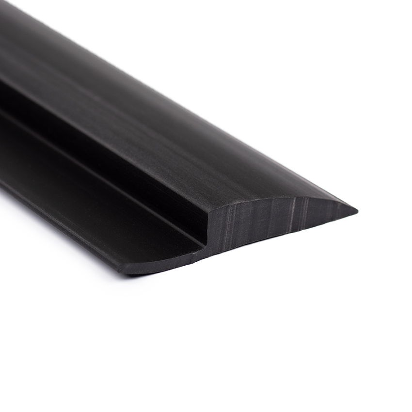 Kort leven Chemicus dubbellaag Afwerkprofiel flexibel PVC zwart BxH=65x9,5mm | Rubbermagazijn
