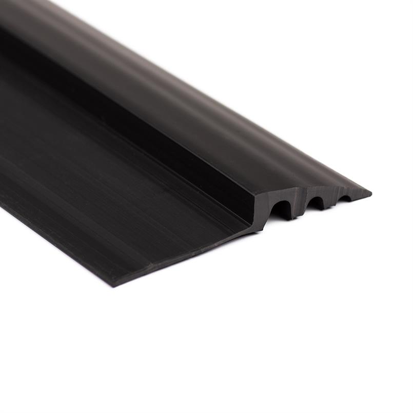 Afwerkprofiel flexibel PVC zwart BxH=72x9,5mm (L=30m)