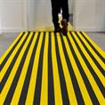 Antislipmat badkamer zwart/geel groot 500x120cm