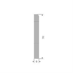 Celrubber plintprofiel grijs BxH=70x8mm (L=20m)