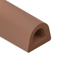 Celrubber zk D-profiel bruin BxH=12x10mm (L=50m)