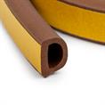 Celrubber zk D-profiel bruin BxH=21x15mm (rol 50 meter)