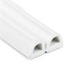 Celrubber zk D-profiel wit BxH=9,5x9,5mm (Rol 50 meter)