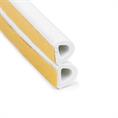 Celrubber zk D-profiel wit BxH=9x6mm (Rol 100 meter)