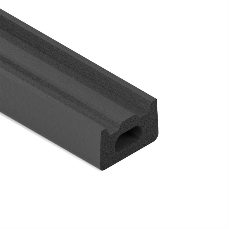 Celrubber zk kroonband met luchtkamer BxH=10x6mm (L=75m)