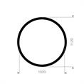 CR/SBR flenspakking 1120x1020x3mm DN1000
