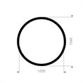 CR/SBR flenspakking 1340x1220x3mm DN1200