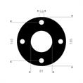 CR/SBR flenspakking 185x145x81x3mm 4x18mm DN65