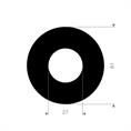 EPDM rubber-staal pakking 61x27x4mm DN20