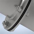 EPDM/SBR flenspakking 105x75x29x3mm 4x14mm DN20