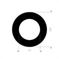 EPDM/SBR flenspakking 127x77x3mm DN65