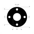 EPDM/SBR flenspakking 165x125x65x3mm 4x18mm DN50