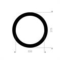 EPDM/SBR flenspakking 273x220x3mm DN200