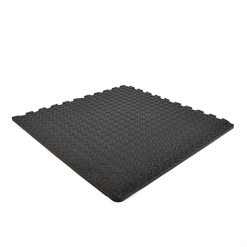 EVA FOAM tegel checker zwart 600x600x12mm (4 tegels+randen)