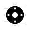 FKM (Viton) flenspakking 115x85x36x3mm 4x14mm DN25