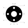 FKM (Viton) flenspakking 150x110x53x3mm 4x18mm DN40