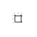Glasverbindingsprofiel hoek 12-12,8mm zwart (L=3m)
