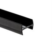 H-profiel kunststof 10-10,8mm zwart (L=3m)