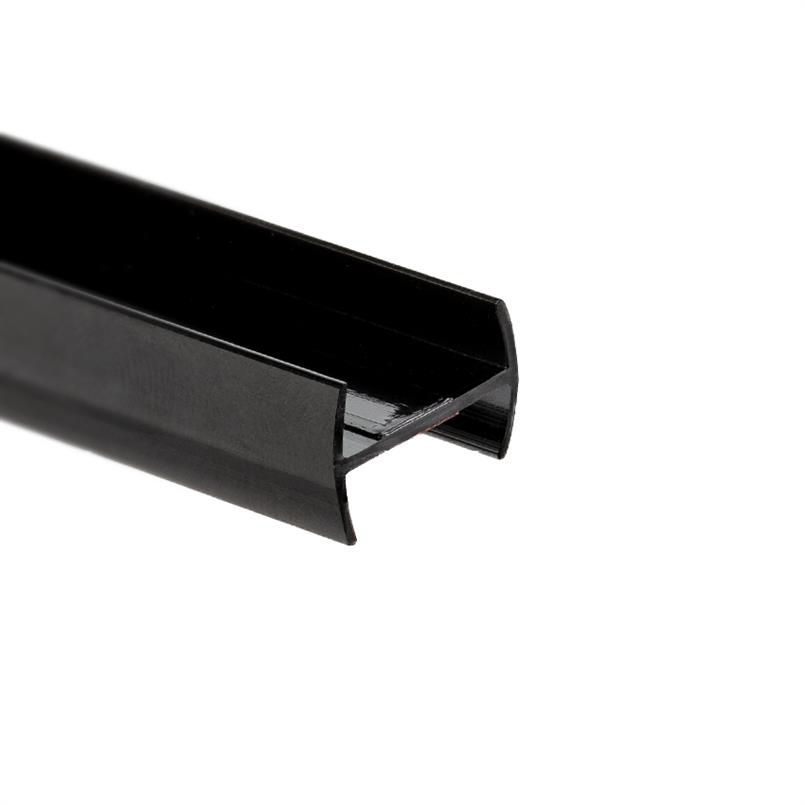 H-profiel kunststof 10-10,8mm zwart (L=3m)