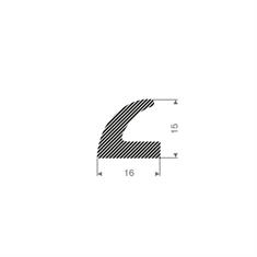 Mosrubber profiel BxH=16x15mm (L=50m)