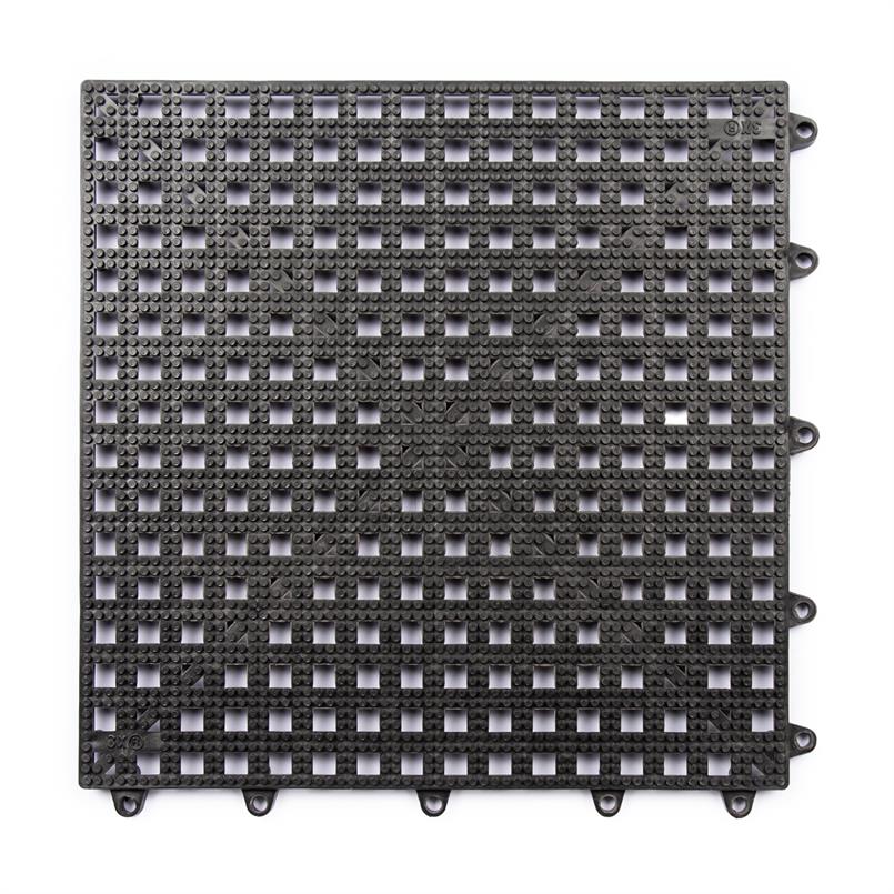 Open kliktegel zwart 300x300x13mm (set 25 stuks)