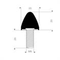Parabool demper type KP/D 20x20mm (M8) set 10 stuks