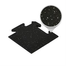 Puzzeltegel premium hoekstuk zwart/grijs 15mm