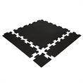 Puzzeltegel premium hoekstuk zwart/rood 15mm