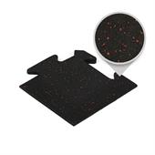 Puzzeltegel premium hoekstuk zwart/rood 15mm