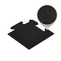 Puzzeltegel premium hoekstuk zwart/rood 15mm