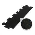 Puzzeltegel premium randstuk zwart/blauw 15mm