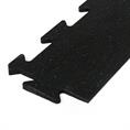 Puzzeltegel premium randstuk zwart/blauw 15mm