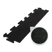Puzzeltegel premium randstuk zwart/blauw 15mm