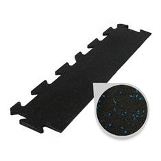 Puzzeltegel premium randstuk zwart/blauw 15mm