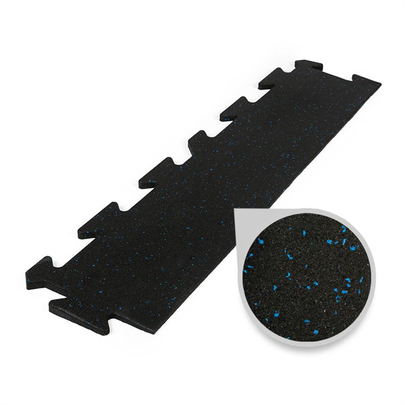 Puzzeltegel premium randstuk zwart/blauw 15mm