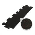 Puzzeltegel premium randstuk zwart/rood 15mm