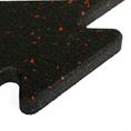 Puzzeltegel premium randstuk zwart/rood 15mm