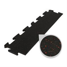 Puzzeltegel premium randstuk zwart/rood 15mm