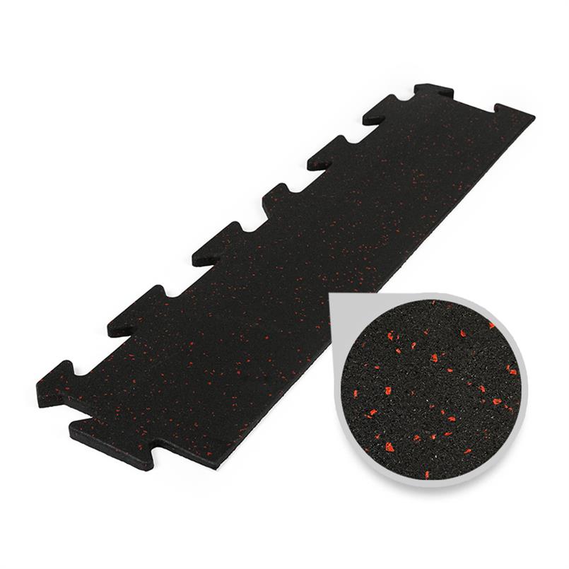 Puzzeltegel premium randstuk zwart/rood 15mm