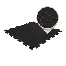 Puzzeltegel premium zwart/rood 100x100x1,5cm