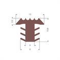 PVC infreesprofiel bruin BxH= 12x10,8mm (rol 25 meter)