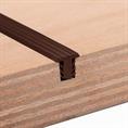 PVC infreesprofiel bruin BxH= 12x10,8mm (rol 25 meter)