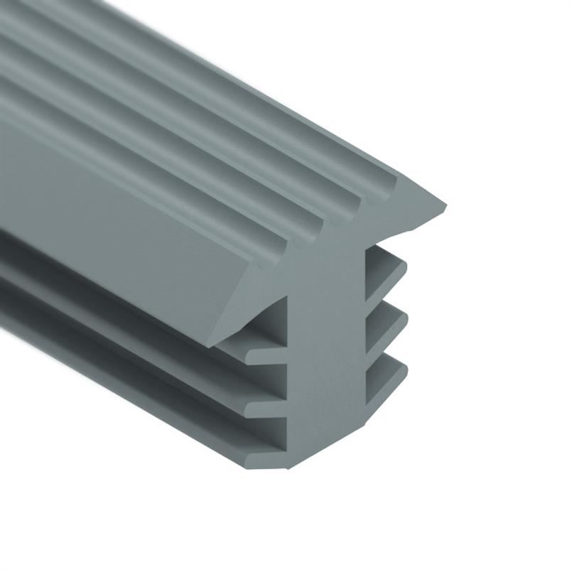 PVC infreesprofiel grijs BxH= 12x10,8mm (L=25m)