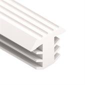 PVC infreesprofiel wit BxH= 12x10,8mm (L=25m)