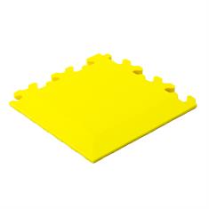 PVC kliktegel hamerslag hoekstuk geel 7mm