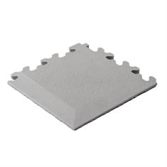 PVC kliktegel hamerslag hoekstuk lichtgrijs 7mm