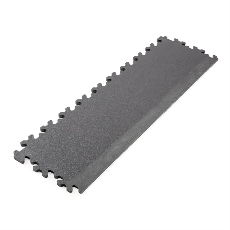 PVC kliktegel hamerslag randstuk donkergrijs 7mm