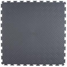 PVC kliktegel traanplaat donkergrijs 530x530x4mm