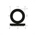 PVC/Mosrubber kraalprofiel zk BxH=12x13,5mm (L=50m)