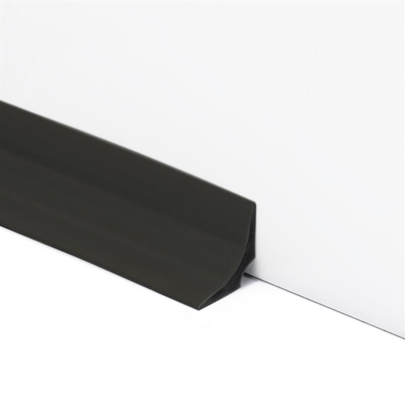PVC plint zwart BxH=25x25mm (L=25m)